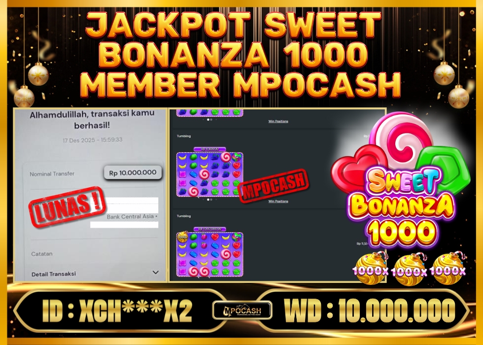MPOCASH JACKPOT SWEET BONANZA 1000